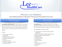 Tablet Screenshot of leehealthcare.com